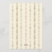 green christmas bow botanical frame photo  シーズンカード (裏面)