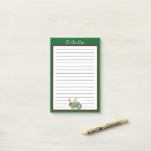 Green Christmas Chameleon Lizard To Do List ポストイット (デスク上)