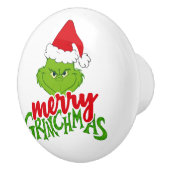 Green Christmas Creature with Winter Elements  セラミックノブ (右)