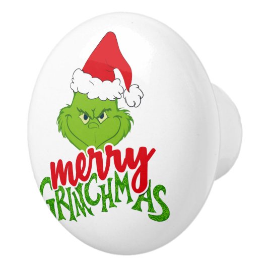 Green Christmas Creature with Winter Elements  セラミックノブ (右)