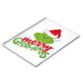 Green Christmas Creature with Winter Elements  ノートブック (左側)