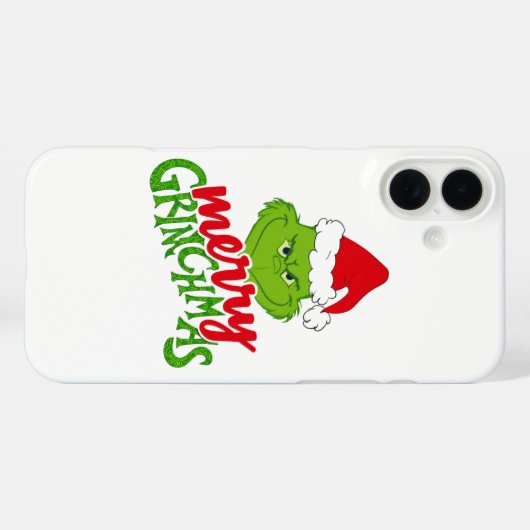 Green Christmas Creature with Winter Elements Case-Mate iPhoneケース (裏面 (横))