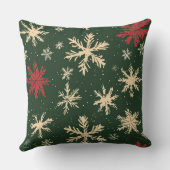 Green Christmas Patterns  4 Photo Collage クッション (裏面)