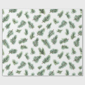 Green Christmas Pine Tree  ラッピングペーパー (フラット)