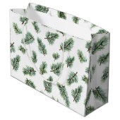 Green Christmas Pine Tree ラージペーパーバッグ (裏面アングル)