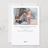 Green Christmas Ribbon Two-Photo シーズンカード (裏面)