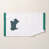 Green Christmas Scottish Terrier Hand Towel ハンドタオル (ハンドタオル)