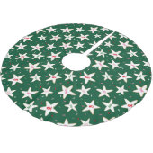 Green Christmas Star Cookie Tree Skirt ブラッシュドポリエステルツリースカート (アングル)