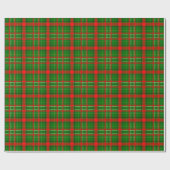 Green Christmas Tartan Plaid Pattern Design  ラッピングペーパー (フラット)