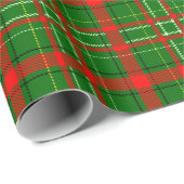 Green Christmas Tartan Plaid Pattern Design  ラッピングペーパー (ロールコーナー)
