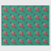 Green Christmas Toy Soldiers Wrapping Paper ラッピングペーパー (フラット)