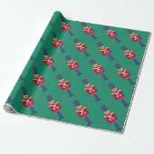 Green Christmas Toy Soldiers Wrapping Paper ラッピングペーパー (アンロールド)