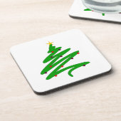 Green Christmas Tree Doodle コースター (左側)