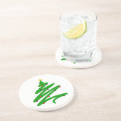 Green Christmas Tree Doodle コースター (側面)