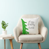 Green Christmas tree happy birthday December winte クッション (椅子)