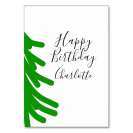 Green Christmas tree happy birthday December winte テーブルナンバー