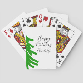 Green Christmas tree happy birthday December winte トランプ