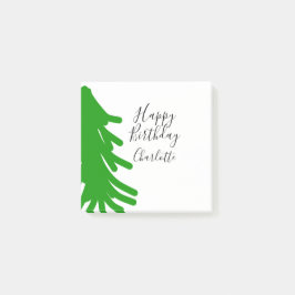 Green Christmas tree happy birthday December winte ポストイット
