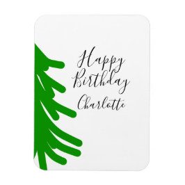 Green Christmas tree happy birthday December winte マグネット