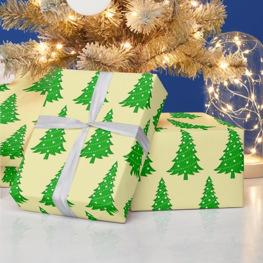 Green Christmas Tree Holiday Wrapping Paper ラッピングペーパー (クリスマス)