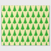 Green Christmas Tree Holiday Wrapping Paper ラッピングペーパー (フラット)