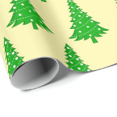 Green Christmas Tree Holiday Wrapping Paper ラッピングペーパー (ロールコーナー)