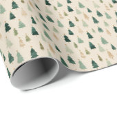 Green Christmas Tree Wrapping Paper ラッピングペーパー (ロールコーナー)