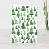 Green Christmas Trees   カード (裏面)
