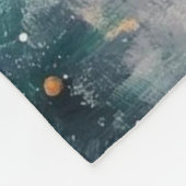 Green Christmas Trees Winter Forest フリースブランケット (角)