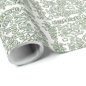Green Christmas wrapping paper ラッピングペーパー (ロールコーナー)