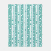 Green Circle Pattern Blanket フリースブランケット (正面)