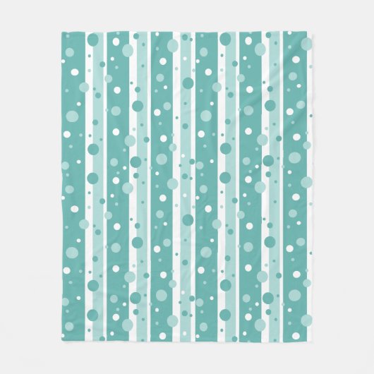 Green Circle Pattern Blanket フリースブランケット (正面)