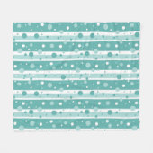 Green Circle Pattern Blanket フリースブランケット (正面(横))