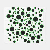 Green Circle Pattern Modern Abstract Blanket フリースブランケット (正面(横))