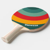 Green Circle Stripe with Name 卓球ラケット (正面アングル)