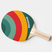 Green Circle Stripe with Name 卓球ラケット (横)