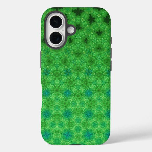 Green Circular Pattern Phone Case Case-Mate iPhoneケース (裏面)