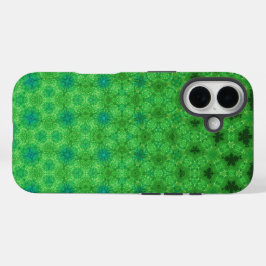 Green Circular Pattern Phone Case iPhone 16ケース