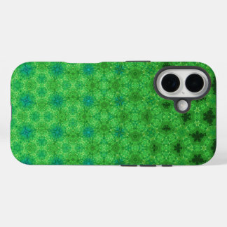 Green Circular Pattern Phone Case iPhone 16ケース