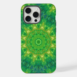 Green Circular Pattern Phone Case iPhone 15 Pro Maxケース