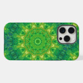 Green Circular Pattern Phone Case iPhoneケース (裏面横)