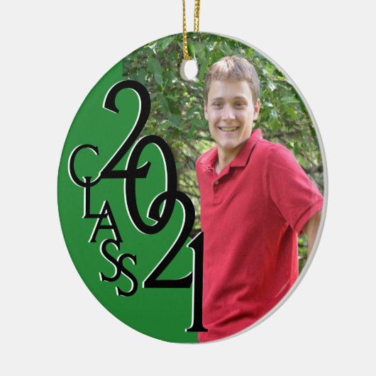 Green Class 2021卒業写真 セラミックオーナメント (左)