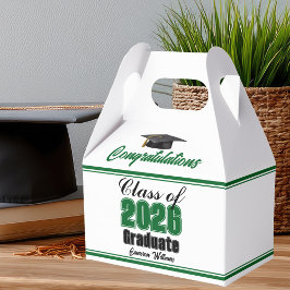 Green Class of 2026 Custom Graduation Party フェイバーボックス