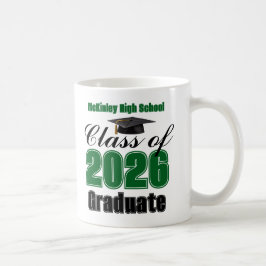 Green Class of 2026 Graduation Keepsake コーヒーマグカップ