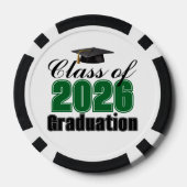 Green Class of 2026 Graduation Party ポーカーチップ (裏面)