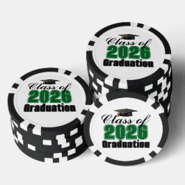 Green Class of 2026 Graduation Party ポーカーチップ