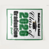 Green Class of 2026 Graduation Party Photo Booth タペストリー (正面(横))