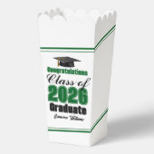 Green Class of 2026 Graduation Party Popcorn フェイバーボックス (正面)