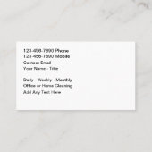 Green Cleaning Servicesビジネスモダン・カード 名刺 (裏面)