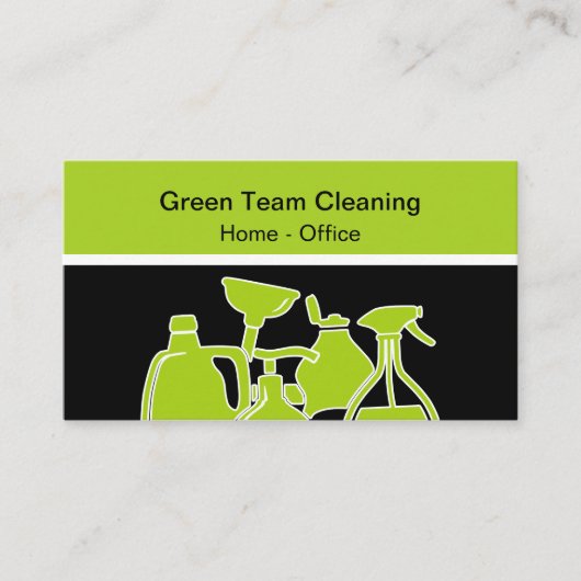 Green Cleaning Servicesビジネスモダン・カード 名刺 (正面)